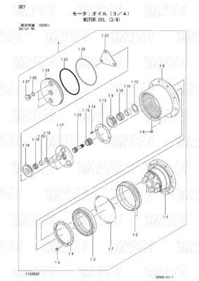 OEM Máy khoan thép Di chuyển cho máy đào và máy năng lượng 0922101 ZX60