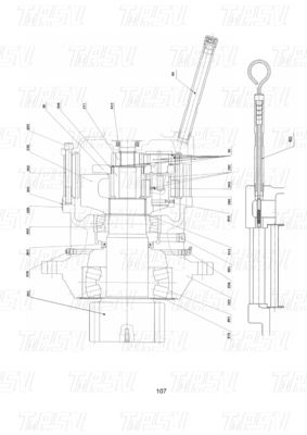 Bolt-on khác nhau tùy thuộc vào mô hình 11C0164 CLG225C Excavator Swing Drive Catalog