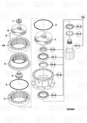 Bolt tùy chỉnh trên JRC0007 JS220 Excavator Swing Drive Catalog In Stock