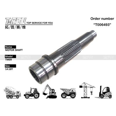 Màu Đen TM09 Máy đào du lịch Motor Shaft Hydraulic Pump Phần cho sửa chữa máy móc và bảo trì Nhà cung cấp giải pháp