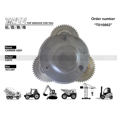 Cụm vận hành di chuyển 1 tầng của máy đào E307C bằng thép chịu lực màu đen, dùng cho các hoạt động xây dựng hạng nặng