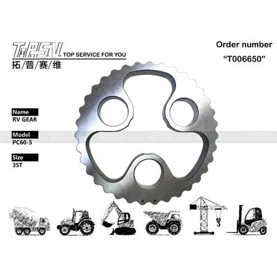 Phụ tùng điện tử bánh răng RV di chuyển của máy đào PC60-5 được làm bằng thép và xử lý nhiệt để có hiệu suất bền bỉ
