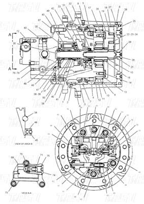 194-6469 Máy giảm tốc cuối cùng tối ưu hóa với Bolt trên danh mục cài đặt E303
