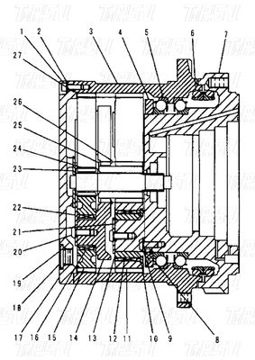 114-1466 Máy đào thép hạng nặng Động cơ di chuyển hộp số với cọc trên danh mục cài đặt E312B