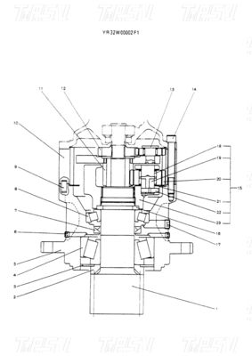 YR32W00002F1 Bolt On Excavator Swing Drive Máy giảm hành tinh cho khai thác mỏ và năng lượng SK60-5 Catalog