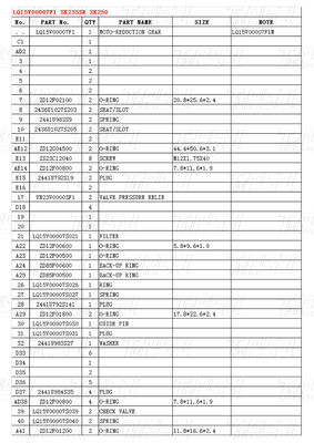 SK235 Động cơ du lịch thủy lực Động cơ cho máy đào Kobelco Catalog LQ15V00007F1