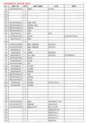 SK235 Động cơ du lịch thủy lực Động cơ cho máy đào Kobelco Catalog LQ15V00007F1