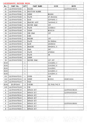 SK235 Động cơ du lịch thủy lực Động cơ cho máy đào Kobelco Catalog LQ15V00007F1