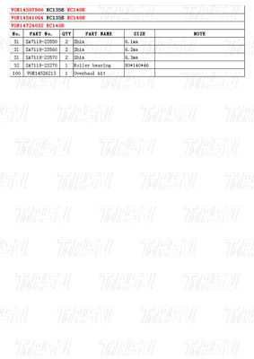 EC140B Máy cắt giảm lắc hành tinh cho Volvo Catalog VOE14507900