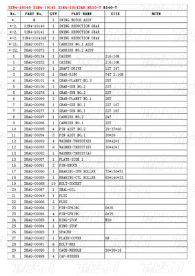 R110-7 Đen OEM Excavator Swing Motor Drive Bộ phận Danh mục 31N4-10140