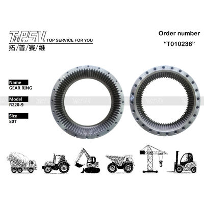 R220-9 80T Máy đào Đi du lịch Vòng bánh răng thép 39Q6-42110 Để xoay
