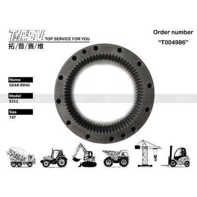 Long Durable E312 Excavator Swing Inner Gear Ring Tear Resistance 7I-7676