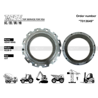 R220-9 Swing Steel Excavator Ring Gear 39Q6-12110 63T Để hoạt động trơn tru