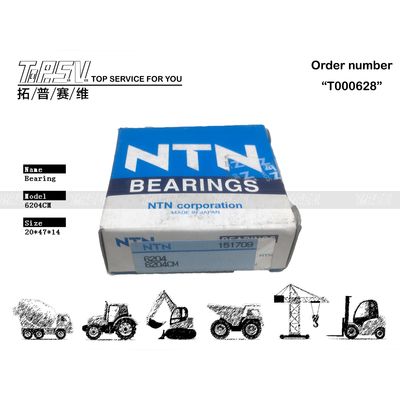 06000-06204 Excavator 6204 Ball Bearing chống mòn cho dầu bánh răng