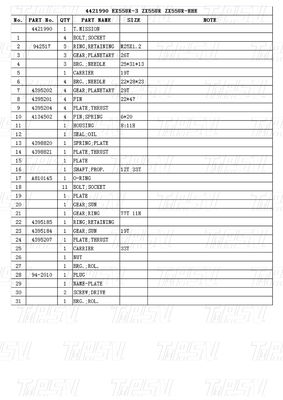 Bolt trên Excavator Swing Drives Catalog EX55UR-3 ZX55UR ZX55UR-HHE 4421990