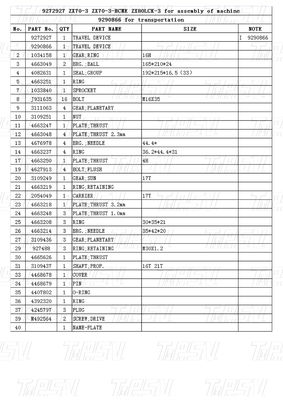 Drive Excavator Final Travel Catalog Motors Cho Hitachi Excavator Mô hình 9272927 ZX70-3