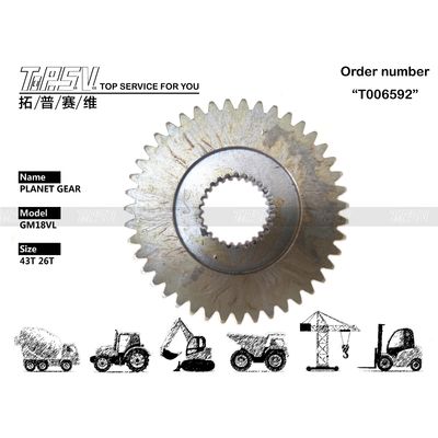 Hộp động cơ ổ cỗ máy đào màu đen mạnh mẽ để truyền thông mượt mà hơn PC120-6 Travel Planet Gear