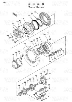 9065934 9080068 9096481 Máy đào Động cơ di chuyển Danh mục Động cơ di chuyển thủy lực EX100