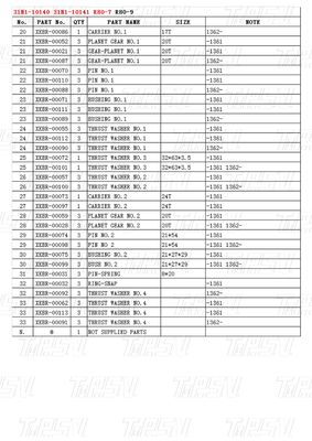 31N1-10140 31N1-10141 R80-7 Excavator Swing Drive Catalog Planetary Reducer Loại khác nhau tùy thuộc vào mô hình