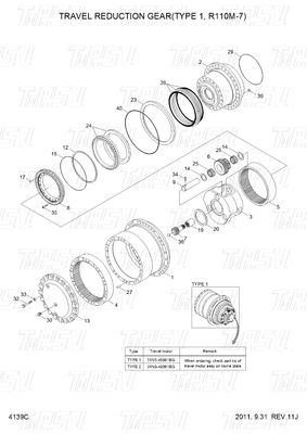 Bolt trên XKAH-00901 R110M-7 Excavator Travel Drive Catalog Motor để lắp đặt nhanh chóng và thuận tiện
