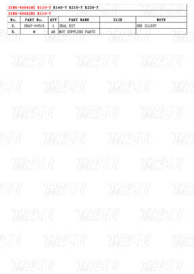 Bolt trên 31N6-40041BG 31N6-40042BG R110M-7 Excavator Travel Drive Catalog với máy giảm độ hành tinh