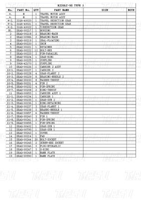 31Q6-40020 31Q6-40021 31Q6-40022 Năng lượng khai thác mỏ R220-9 Excavator Travel Drive Motor Catalog