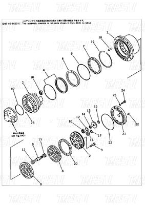 Máy đào thủy lực Động cơ di chuyển Động cơ di chuyển Catalog Gears
