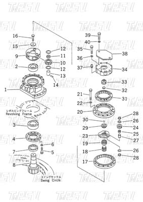 20Y-26-00010 PC200-6 Bộ sưu tập động cơ lắc máy đào cho các ứng dụng máy đào