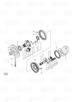 Ổ đĩa động cơ xoay thủy lực Bolt-on VOE14542165 EC290B Danh mục ổ đĩa máy xúc xoay