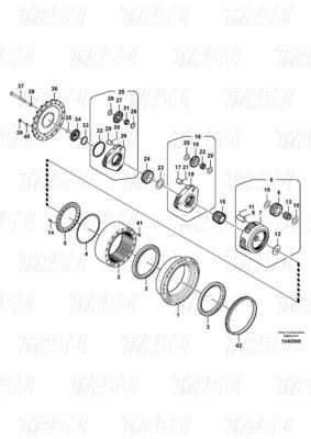 Động cơ lắc thủy lực Di chuyển Động cơ lái VOE14667677 EC300D Máy đào Động cơ cuối cùng Sổ mục phụ tùng cho hiệu suất