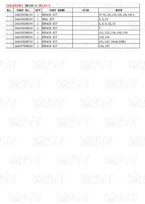 Bolt-on 2441U829F1 SK120-3 Excavator Travel Drive Catalog Motor tương thích với các thương hiệu và mô hình excavator khác nhau