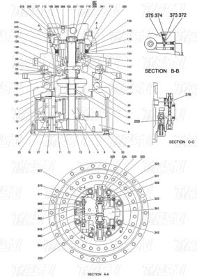 Sở sửa chữa máy móc YN15V00037F2 SK210-8Xổ đào Du lịch Drvie Catalog Đồ đạc trong vận chuyển Bao bì hộp gỗ
