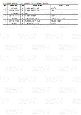 OEM Steel Bolt On Swing Motor cho Hitachi K1038203 130426-00010 130426-00010A DX225 Excavator Swing Drive Catalog
