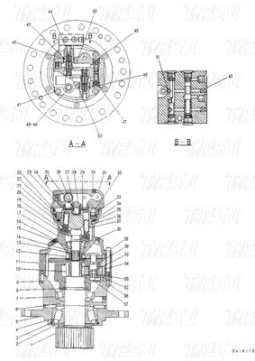 Động cơ dẫn động xoay của máy đào cao cấp với máy giảm độ hành tinh nâng cấp