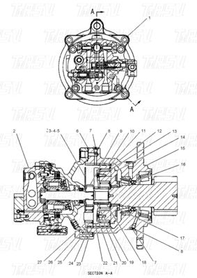 E307C Động cơ đẩy lắc máy đào thủy lực cho các ứng dụng đòi hỏi