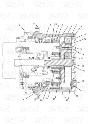 Planetary Reducer 176-9100 E311C Excavator Travel Drive Danh mục thay đổi tùy thuộc vào mô hình