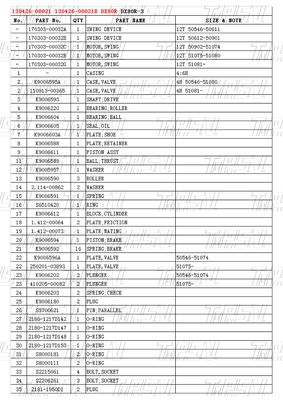 DX80R Excavator Swing Travel Drive Catalog Màu sắc tùy chỉnh