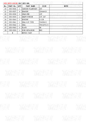 Heavy Duty Black Excavator Swing Drive Danh mục cho các mô hình khác nhau OEM
