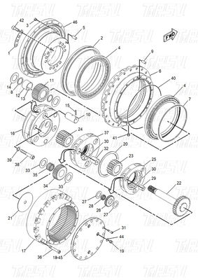 102-6500 E315-A Excavator Travel Drive Catalog Bolt-on In Stock Màu nhà máy màu đen