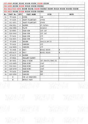 OEM Thép 227-6949 296-6299 353-0611 523-0574 353-0615 E320D Excavator Travel Drive Catalog Gearbox Assembly