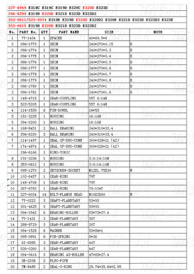 OEM Thép 227-6949 296-6299 353-0611 523-0574 353-0615 E320D Excavator Travel Drive Catalog Gearbox Assembly
