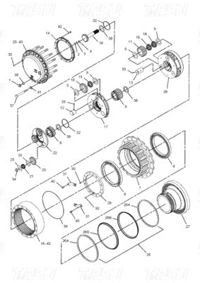 Động cơ lắc và di chuyển thủy lực cho máy đào 227-6116 E325C Travel Drive Catalog