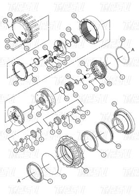 Bolt On Planetary 511-6013 527-7082 514-9423 514-9426 326D Excavator Travel Drive For Energy Mining Máy chế công nghiệp