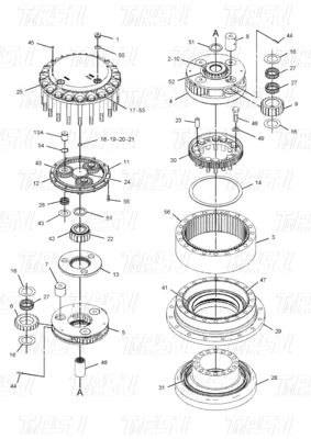 Hydraulic 296-6218 E336D Excavator Travel Drives Catalog For Excavators With Bolt on Installation (Tổ điển cho máy đào có nút đệm được lắp đặt)