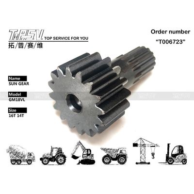 TZ263B1006-01 Đen GM18VL Excavator Travel Sun Gear View Image With Hydraulic Motor Drive Trong màu đen