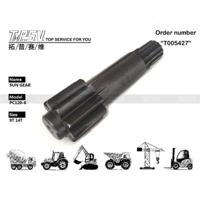 Thép chính xác cao PC120-6 Excavator Travel 1 giai đoạn Mặt trời Gear cho Gear Oil Bảo trì độ tin cậy