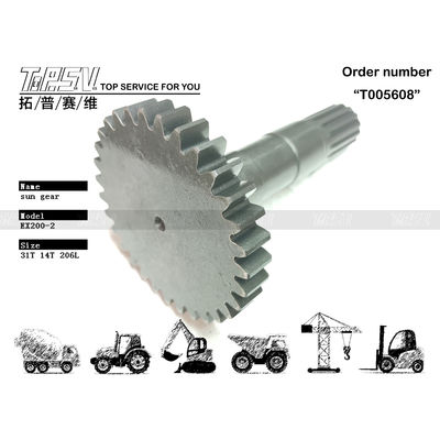 Độ bền cao EX200-2 Excavator Travel 1 Stage Sun Gear màu đen từ nhà phân phối đáng tin cậy