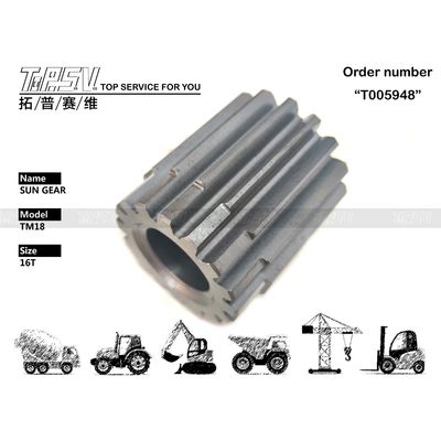 XKAY-01766 TM18 Đen chính xác Excavator Travel 2 Stage Sun Gear Drive Cho động cơ thủy lực