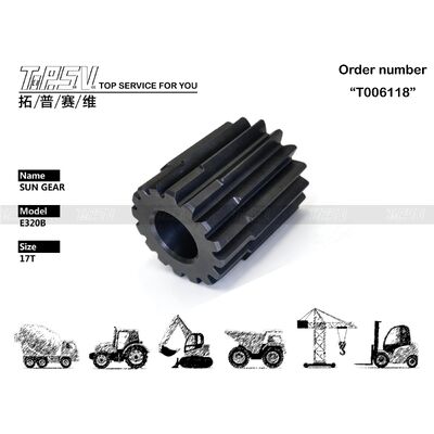 7Y-1430 Chi tiết cao E320C Excavator Travel 2 Stage Sun Gear với động cơ thủy lực và máy giảm độ hành tinh